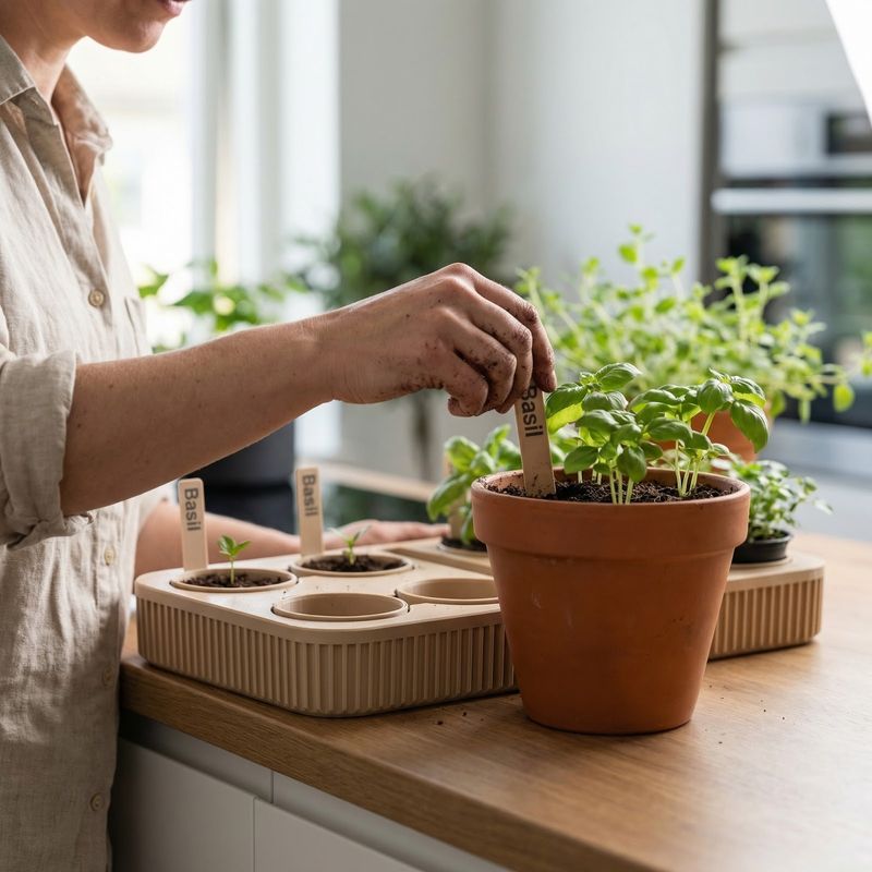 Casa si Gradina - Gradina si terasa - Decoratiuni exterior - Ornamente gradina - Tavita Rasaduri cu 8 Cupe, Bej, 22 cm - Infinity.ro