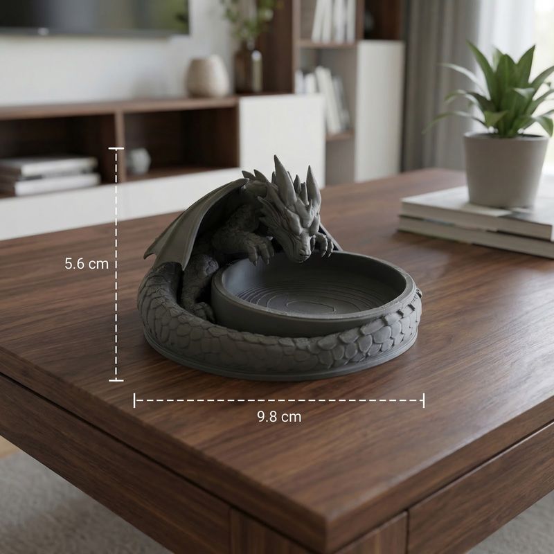 Casa si Gradina - Decoratiuni - Obiecte decorative - Accesorii decorative - Tava Decorativa pentru Inele, Negru, 10 cm - Infinity.ro