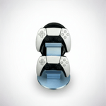 PC, gaming si accesorii - Gaming - Accesorii gaming - Accesorii console gaming - Suport Dublu Controller + Suport Casti, Organizator Gaming, Sky Blue, Design 3D, Compact - Infinity.ro