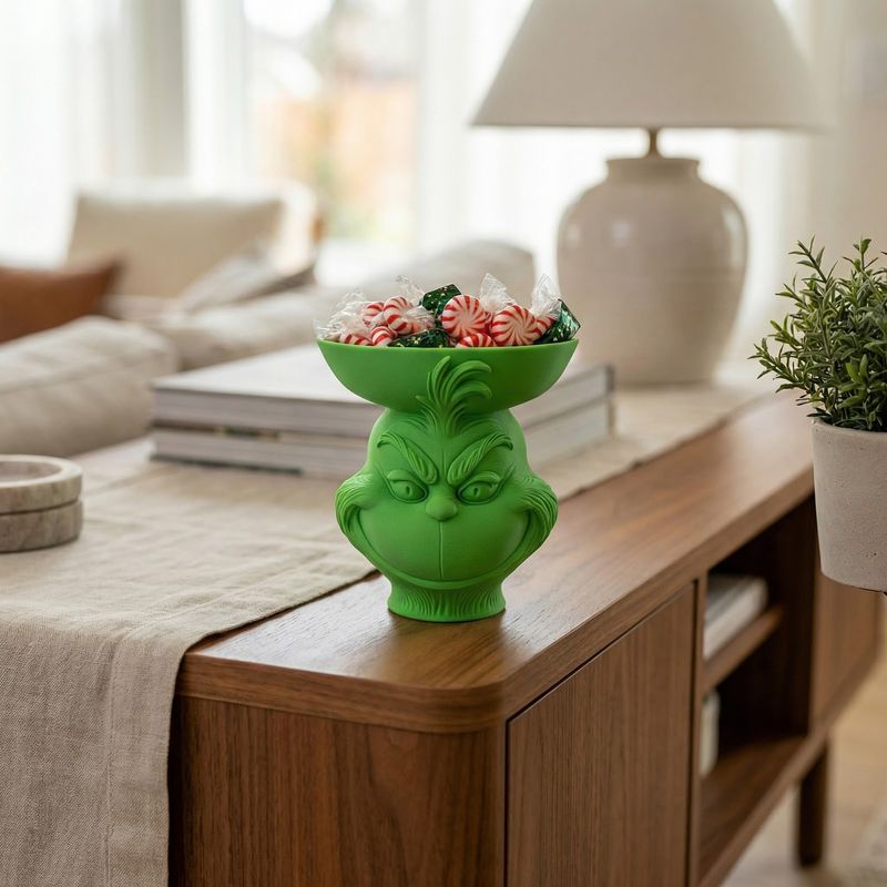 Casa si Gradina - Decoratiuni - Obiecte decorative - Vaze si boluri decorative - Bol Decorativ cu Picior, Verde, 11 cm - Infinity.ro