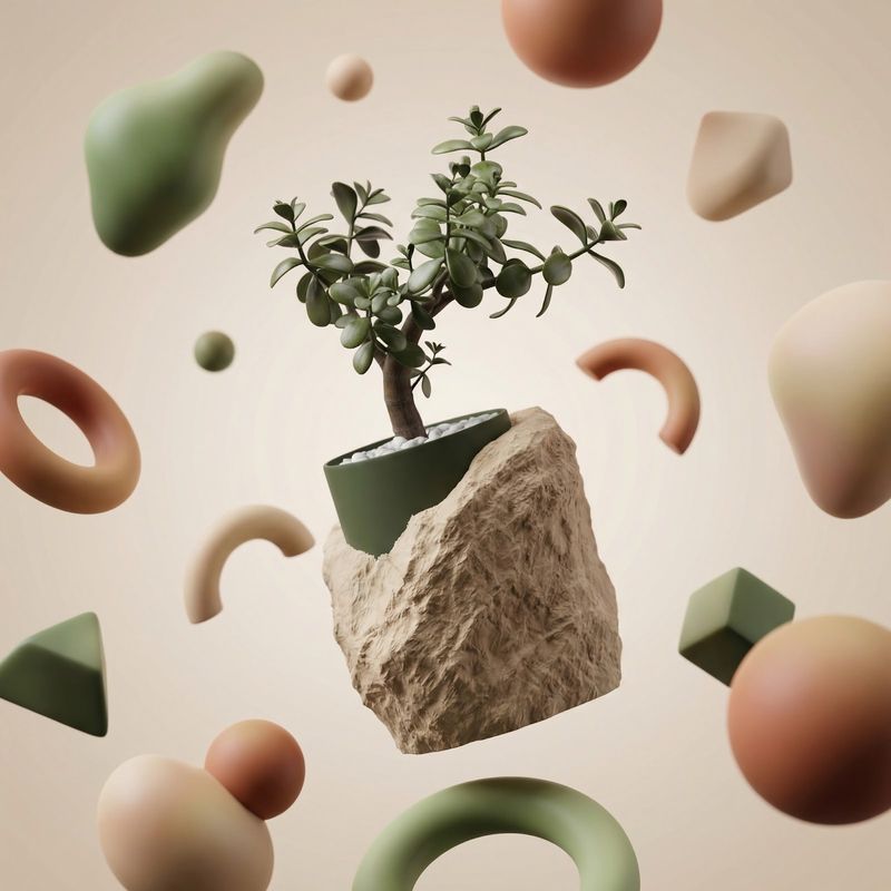 Casa si Gradina - Gradinarit si plante - Plante si ghivece - Ghivece si suporturi - Ghiveci Decorativ cu Aspect de Piatra, Bej, 13 cm - Infinity.ro