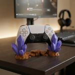 PC, gaming si accesorii - Gaming - Accesorii gaming - Accesorii console gaming - Suport Controller cu Design Cristale, Albastru/Vernil, 19 cm - Infinity.ro