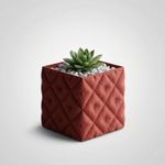 Casa si Gradina - Gradinarit si plante - Plante si ghivece - Ghivece si suporturi - Ghiveci Decorativ Matlasat, Rosu, 13 cm - Infinity.ro