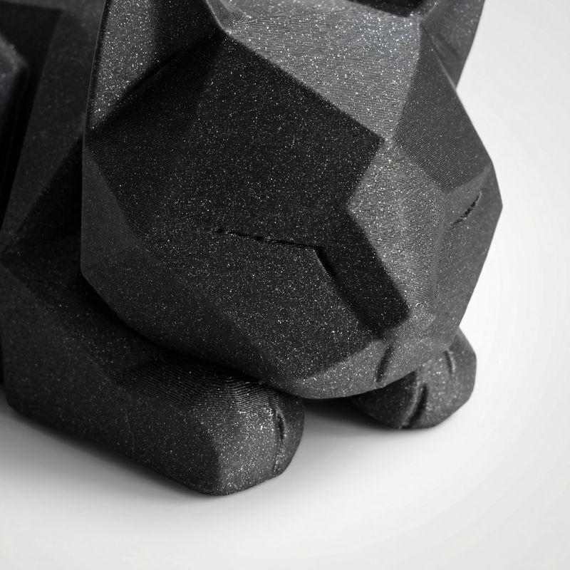 Casa si Gradina - Decoratiuni - Obiecte decorative - Accesorii decorative - Figurina Decorativa Pisica Geometrica, Negru, 15 cm - Infinity.ro