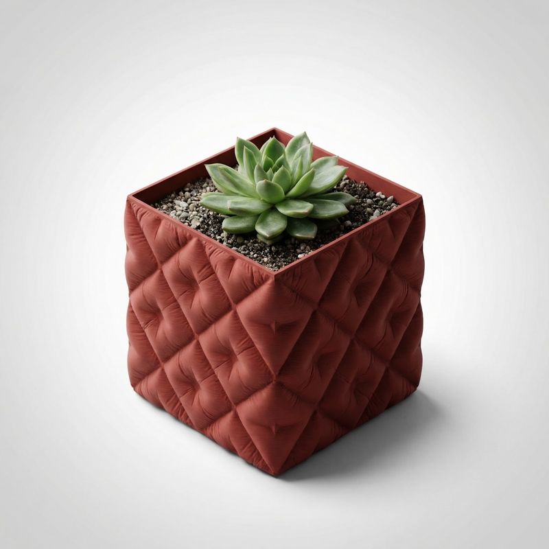 Casa si Gradina - Gradinarit si plante - Plante si ghivece - Ghivece si suporturi - Ghiveci Decorativ Matlasat, Rosu, 13 cm - Infinity.ro