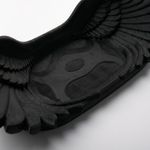 Casa si Gradina - Decoratiuni - Obiecte decorative - Vaze si boluri decorative - Bol Decorativ cu Aripi Elegante, Negru, 16 cm - Infinity.ro