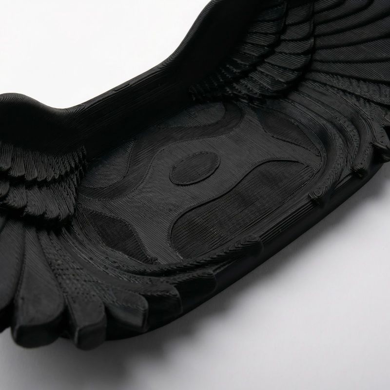Casa si Gradina - Decoratiuni - Obiecte decorative - Vaze si boluri decorative - Bol Decorativ cu Aripi Elegante, Negru, 16 cm - Infinity.ro