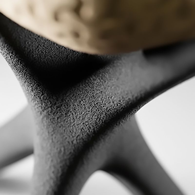 Casa si Gradina - Gradinarit si plante - Plante si ghivece - Ghivece si suporturi - Suport ghiveci, design modern, stand negru, ghiveci detasabil bej, plastic PLA, diametru 13cm - Infinity.ro