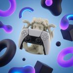 PC, gaming si accesorii - Gaming - Accesorii gaming - Accesorii console gaming - Suport controler, Alb Ivory, design mitologic, 18cm - Infinity.ro