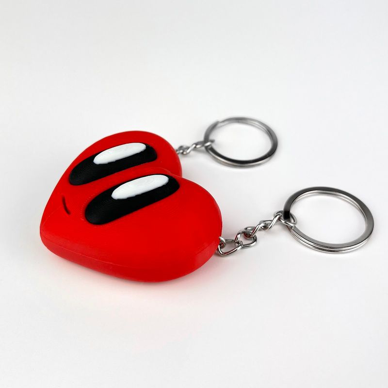 Market - Cadouri - Suveniruri - Set Brelocuri Inima Valentine's Day / Ziua Indragostitilor cu Magnet, 3D, Rosu - Infinity.ro