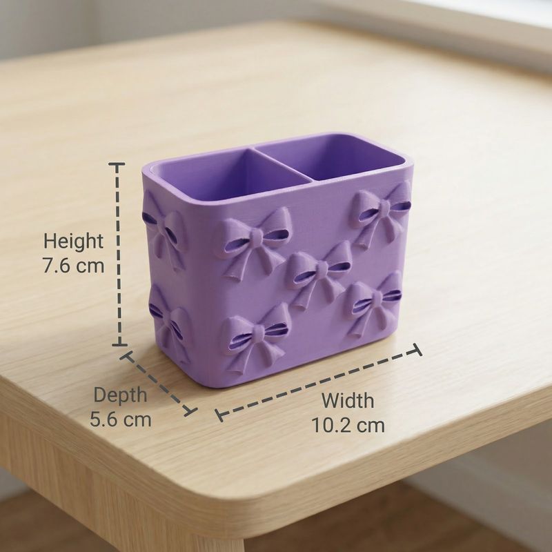 Carti si Birotica - Birotica - Accesorii de birou - Suporturi accesorii birou - Organizator Birou cu Model Fundite, Mov, 10 cm - Infinity.ro