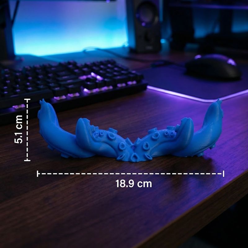 PC, gaming si accesorii - Gaming - Accesorii gaming - Accesorii console gaming - Suport Controller tentacule oceanice, albastru, 19 cm - Infinity.ro