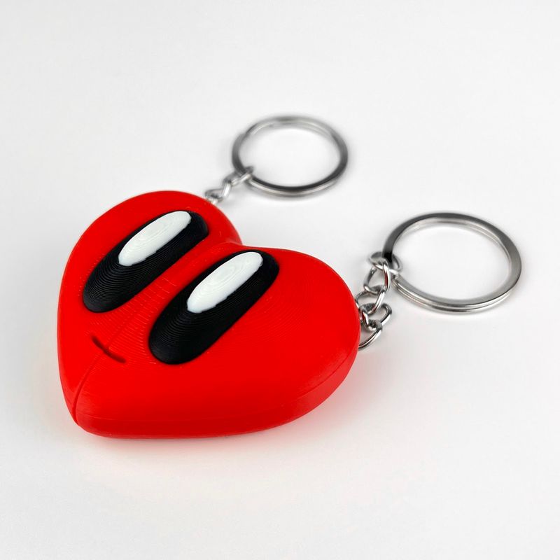 Market - Cadouri - Suveniruri - Set Brelocuri Inima Valentine's Day / Ziua Indragostitilor cu Magnet, 3D, Rosu - Infinity.ro
