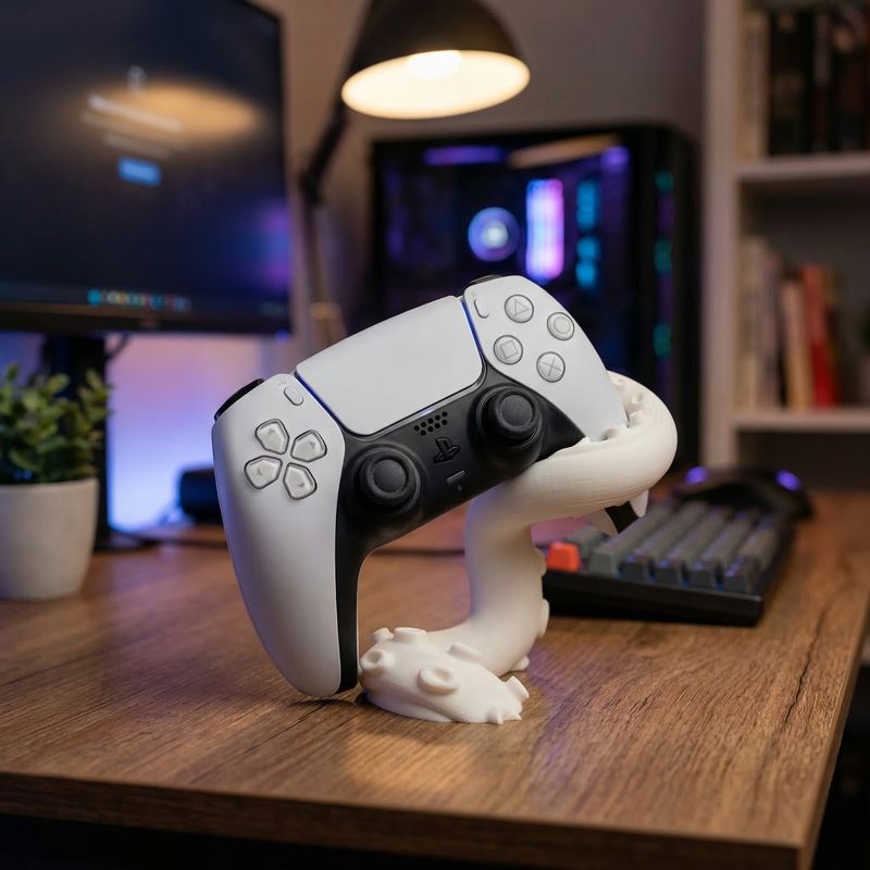 PC, gaming si accesorii - Gaming - Accesorii gaming - Accesorii console gaming - Suport Vertical pentru Controller, Alb, 12 cm - Infinity.ro