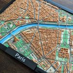 Casa si Gradina - Decoratiuni - Obiecte decorative - Accesorii decorative - Paris in miniatura, mapa 3D, 19x14 cm, cu Turnul Eiffel, decor birou sau cadou, printat 3D, plastic - Infinity.ro