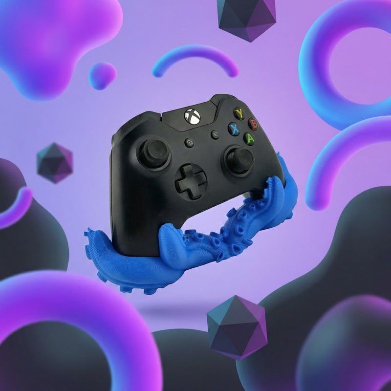 PC, gaming si accesorii - Gaming - Accesorii gaming - Accesorii console gaming - Suport Controller tentacule oceanice, albastru, 19 cm - Infinity.ro
