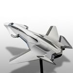 Jucarii, Copii si Bebe - Jucarii si jocuri - Vehicule si jucarii cu telecomanda - Elicoptere, avioane si nave de jucarie - Macheta Avion FA 37 Talon, decoratiune birou, cu stand, 20m, printat 3D - Infinity.ro