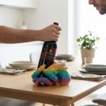 Casa si Gradina - Bucatarie si vesela - Accesorii bar - Suporturi bauturi - Suport Sticla de Vin cu Caracatita Decorativa, Multicolor, 19 cm - Infinity.ro