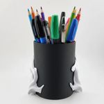 Carti si Birotica - Birotica - Accesorii de birou - Suporturi accesorii birou - Suport pixuri craniu, organizator birou, design 3D, 7,5cm, 400ml, plastic PLA - Infinity.ro