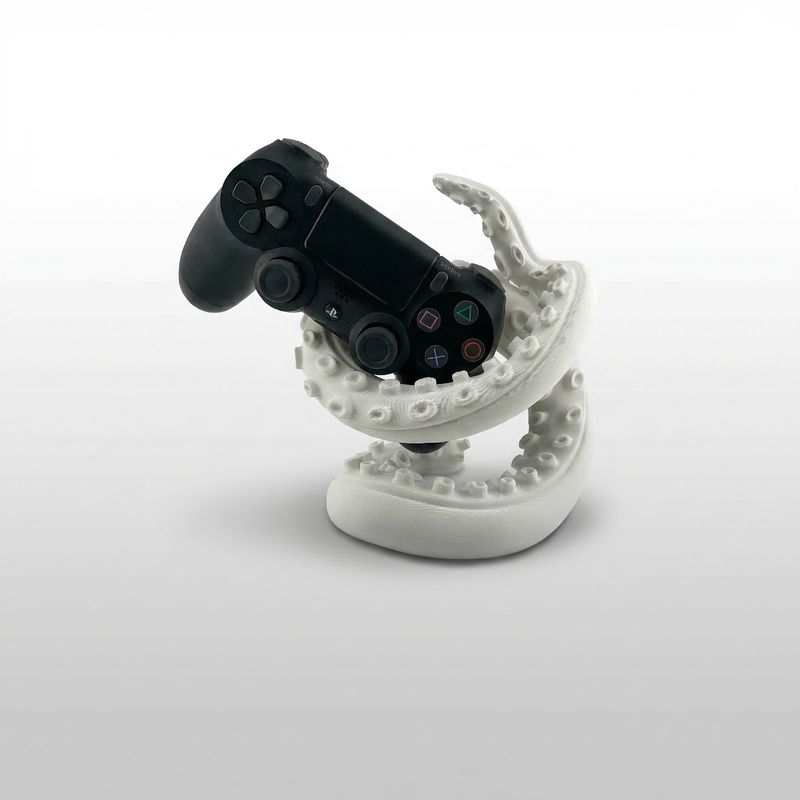 PC, gaming si accesorii - Gaming - Accesorii gaming - Accesorii console gaming - Suport Controller Tentacul, Alb, 16 cm - Infinity.ro