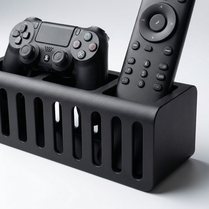 PC, gaming si accesorii - Periferice PC - Periferice Diverse - Suport organizator telecomenzi si controle, negru, 25 cm - Infinity.ro