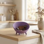 Casa si Gradina - Mobilier - Organizare si depozitare - Cutii depozitare - Bol Organizator cu Picioruse Elegant, Mov, 4 cm - Infinity.ro