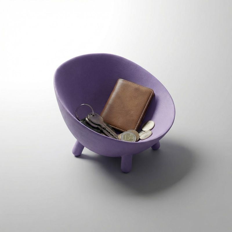 Casa si Gradina - Mobilier - Organizare si depozitare - Cutii depozitare - Bol Organizator cu Picioruse Elegant, Mov, 4 cm - Infinity.ro