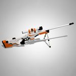 Jucarii, Copii si Bebe - Jucarii si jocuri - Jucarii de rol - Arme de jucarie - Pusca AWP Asiimov, Counter Strike 2, marime reala, 120 cm, mecanism lansare elastice, distanta pana la 15m, jucarie interactiva & pentru colectionari - Infinity.ro