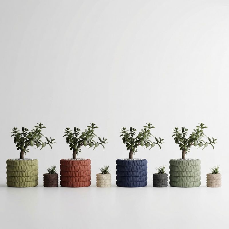 Casa si Gradina - Gradinarit si plante - Plante si ghivece - Ghivece si suporturi - Ghiveci Decorativ cu Textura Moale Plisata, Verde Olive, 14 cm - Infinity.ro