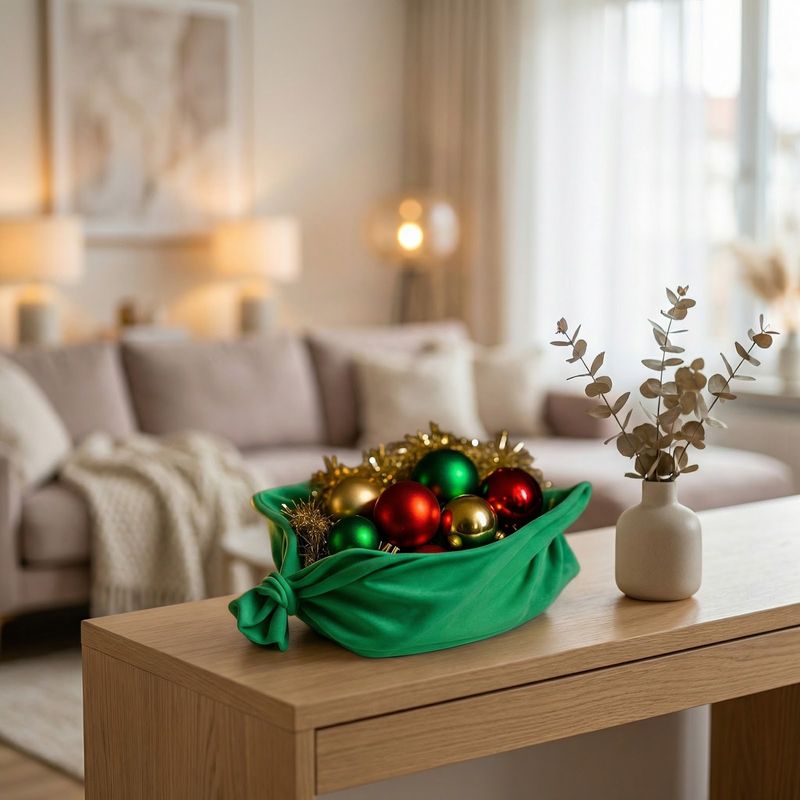 Casa si Gradina - Decoratiuni - Obiecte decorative - Vaze si boluri decorative - Bol Decorativ cu Pliuri Elegante, Verde, 17 cm - Infinity.ro