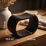 Fashion, accesorii si bijuterii - Femei - Bijuterii femei - Cutii bijuterii - Suport Coliere cu Silueta Arcuita, Negru, 17 cm - Infinity.ro