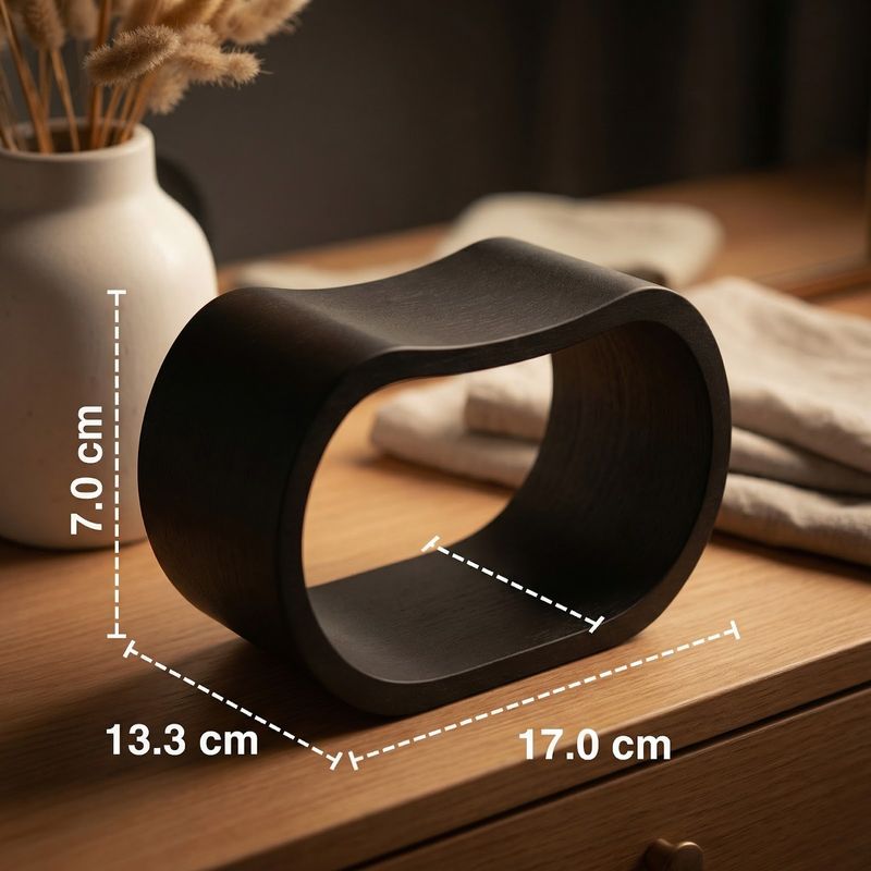 Fashion, accesorii si bijuterii - Femei - Bijuterii femei - Cutii bijuterii - Suport Coliere cu Silueta Arcuita, Negru, 17 cm - Infinity.ro