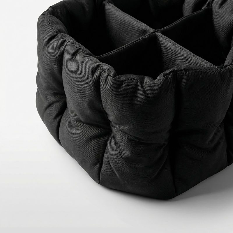 Carti si Birotica - Birotica - Accesorii de birou - Suporturi accesorii birou - Organizator Birou cu Textura Matlasata, Negru, 18 cm - Infinity.ro