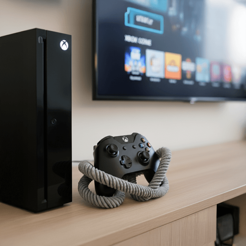 PC, gaming si accesorii - Gaming - Accesorii gaming - Accesorii console gaming - Suport Controller PS5 & xBox, in forma de sfoara, gri - Infinity.ro