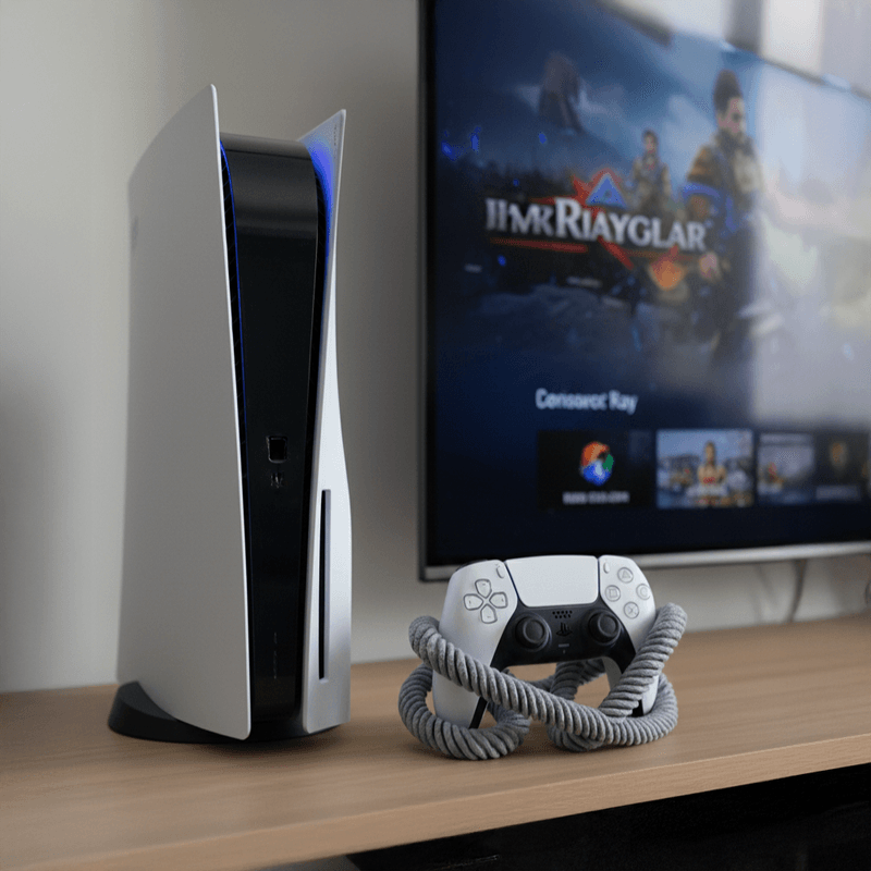 PC, gaming si accesorii - Gaming - Accesorii gaming - Accesorii console gaming - Suport Controller PS5 & xBox, in forma de sfoara, gri - Infinity.ro