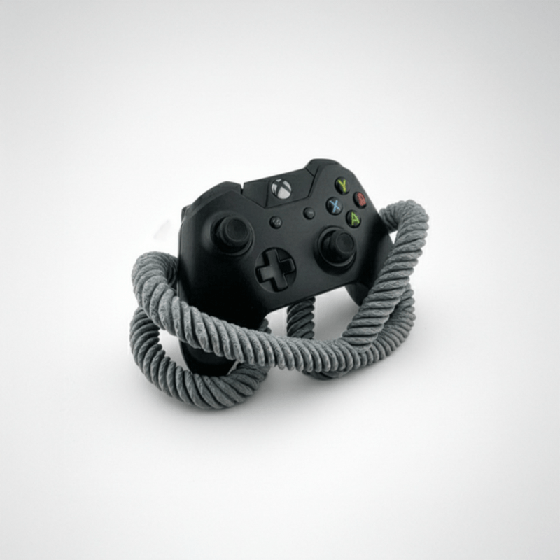 PC, gaming si accesorii - Gaming - Accesorii gaming - Accesorii console gaming - Suport Controller PS5 & xBox, in forma de sfoara, gri - Infinity.ro
