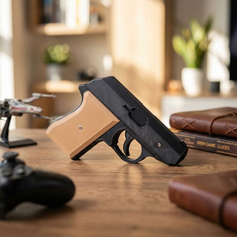 Jucarii, Copii si Bebe - Jucarii si jocuri - Jucarii de rol - Arme de jucarie - Pistol de Jucarie, Negru, 15 cm - Infinity.ro