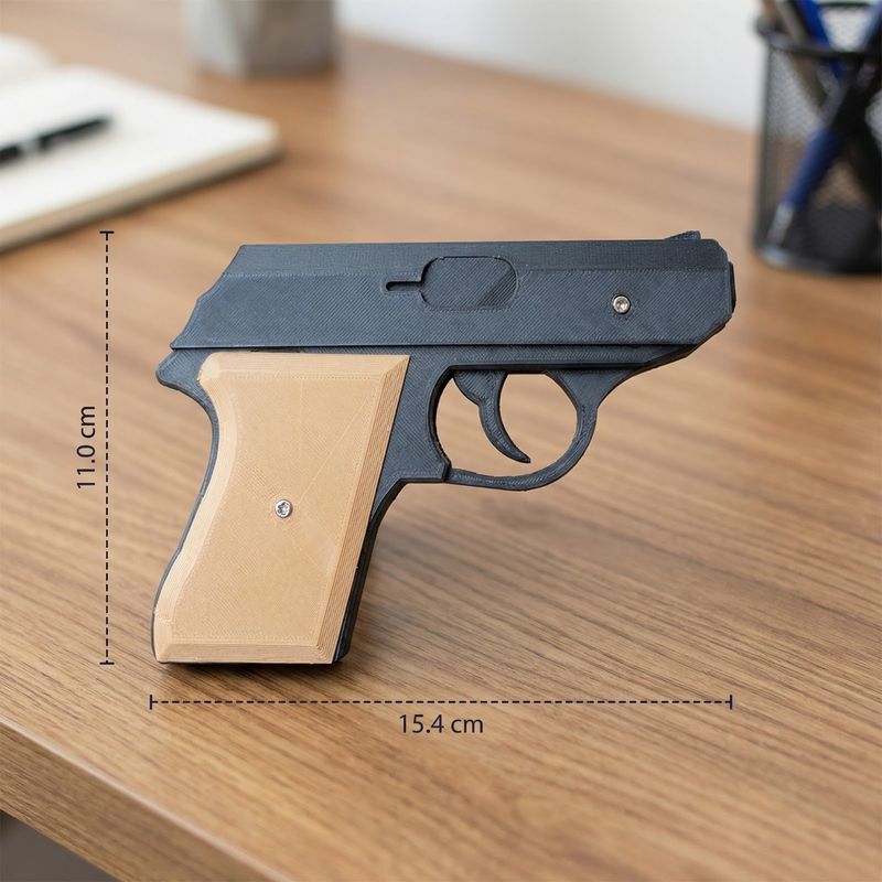 Jucarii, Copii si Bebe - Jucarii si jocuri - Jucarii de rol - Arme de jucarie - Pistol de Jucarie, Negru, 15 cm - Infinity.ro