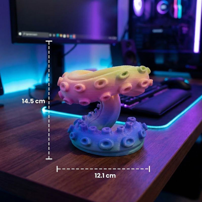 PC, gaming si accesorii - Gaming - Accesorii gaming - Accesorii console gaming - Suport Controller cu Design Tentacul, Multicolor, 14 cm - Infinity.ro