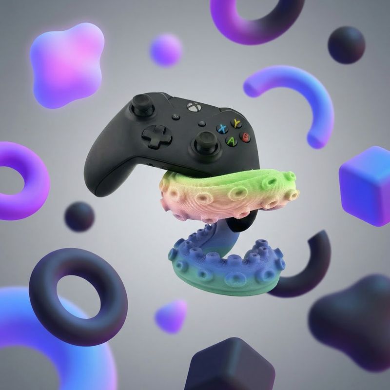 PC, gaming si accesorii - Gaming - Accesorii gaming - Accesorii console gaming - Suport Controller cu Design Tentacul, Multicolor, 14 cm - Infinity.ro