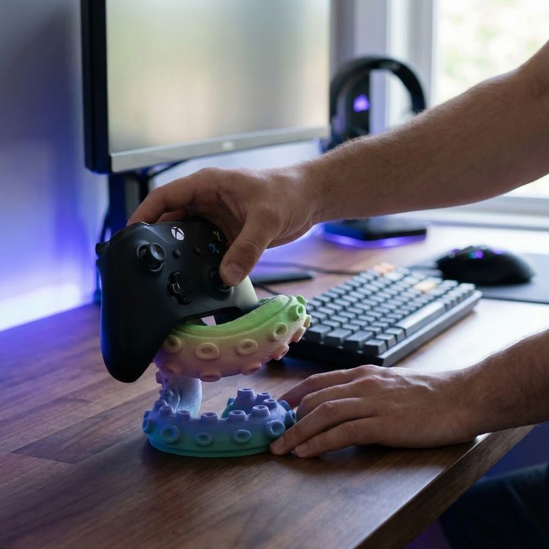 PC, gaming si accesorii - Gaming - Accesorii gaming - Accesorii console gaming - Suport Controller cu Design Tentacul, Multicolor, 14 cm - Infinity.ro