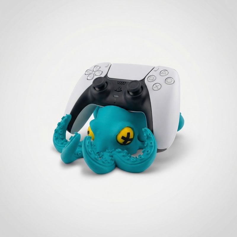 PC, gaming si accesorii - Gaming - Accesorii gaming - Accesorii console gaming - Suport Controller Gaming Tentacular, Turcoaz, 16 cm - Infinity.ro