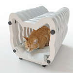Petshop - Accesorii petshop - Culcusuri si custi - Culcusuri si saltele - Pat pentru Pisici, Alb Mat, Plastic PLA, 30cm, Design Arhitectural - Infinity.ro
