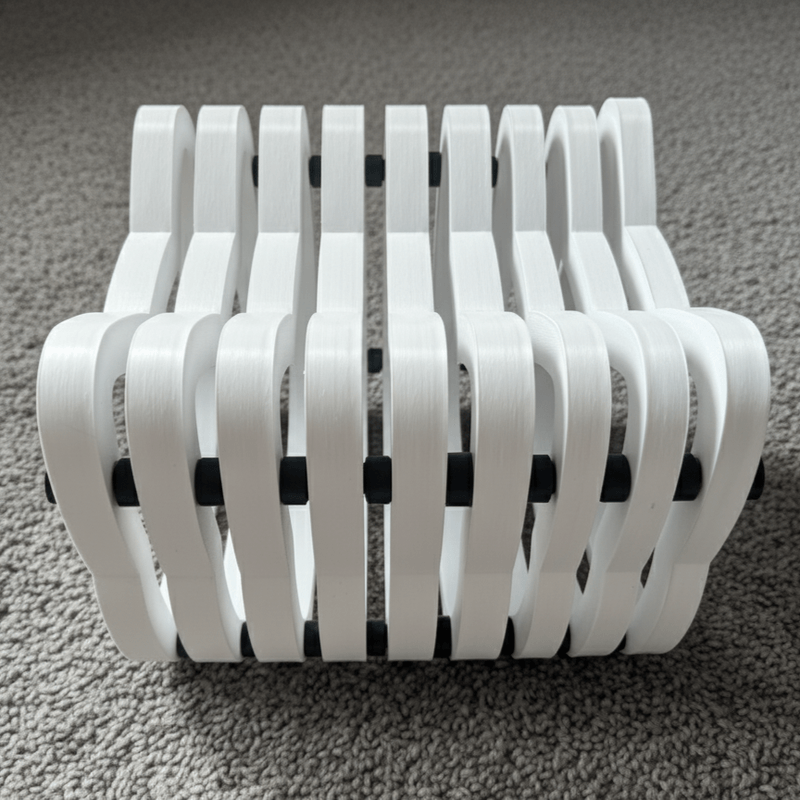Petshop - Accesorii petshop - Culcusuri si custi - Culcusuri si saltele - Pat pentru Pisici, Alb Mat, Plastic PLA, 30cm, Design Arhitectural - Infinity.ro