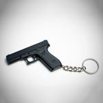 Market - Cadouri - Suveniruri - Breloc pistol Glock 17, fluier integrat, negru, printat 3D, plastic - Infinity.ro