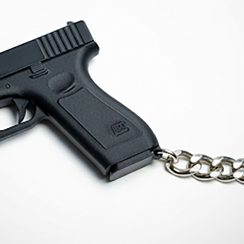 Market - Cadouri - Suveniruri - Breloc pistol Glock 17, fluier integrat, negru, printat 3D, plastic - Infinity.ro