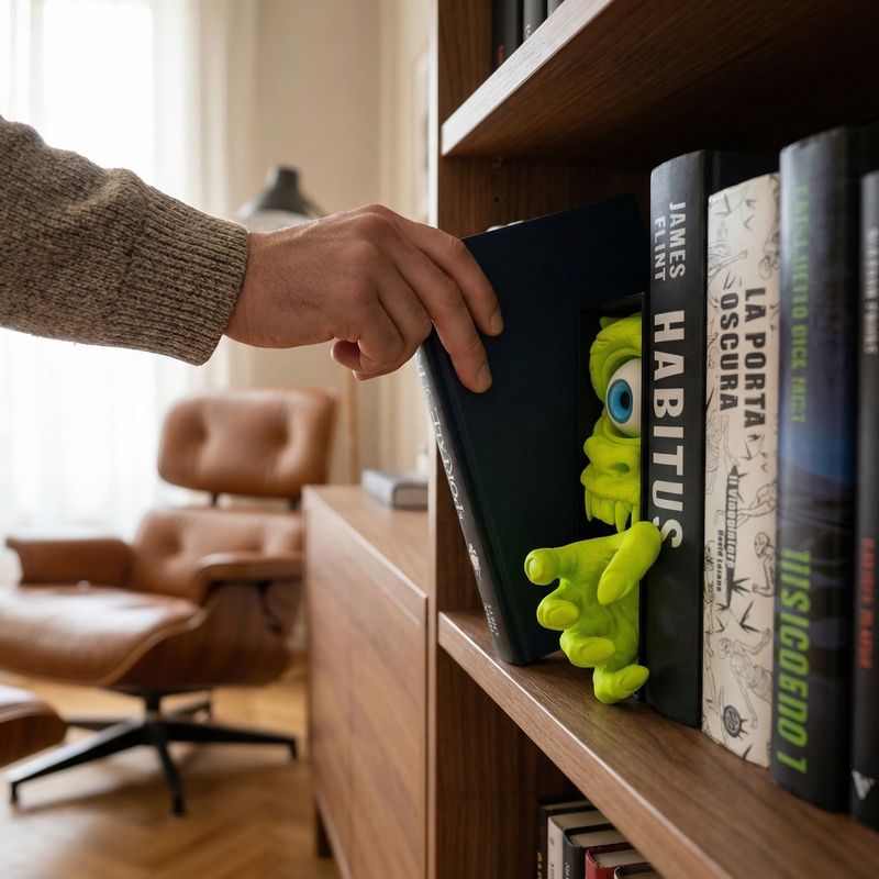 Carti si Birotica - Carti - Accesorii pentru cititori - Book Nook Monstru Fantastic, Verde, 17 cm - Infinity.ro