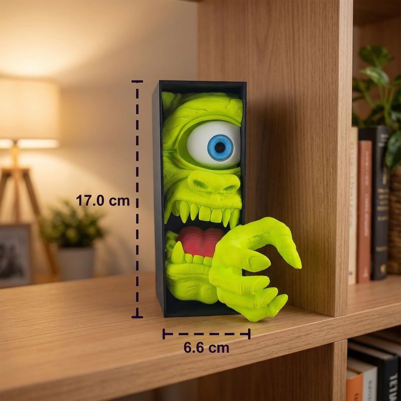 Carti si Birotica - Carti - Accesorii pentru cititori - Book Nook Monstru Fantastic, Verde, 17 cm - Infinity.ro