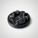 Fashion, accesorii si bijuterii - Femei - Bijuterii femei - Cutii bijuterii - Tava pentru Bijuterii cu Pliuri Sculpturale, Negru, 20 cm - Infinity.ro