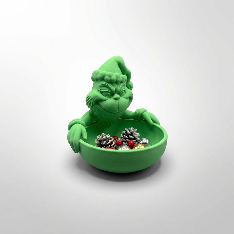 Casa si Gradina - Decoratiuni - Obiecte decorative - Vaze si boluri decorative - Bol Decorativ de Depozitare Festiv, Verde, 13 cm - Infinity.ro